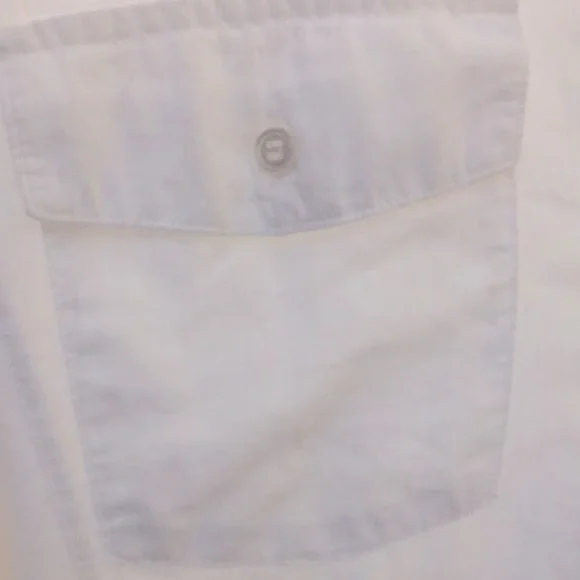 James Perse Standard Button Front Shirt White 100% Cotton Size Med. - Picture 3 of 9